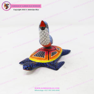 Alebrije Amigos Tortuga y Pájaro Cantor I - Imagen 5