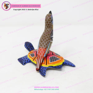 Alebrije Amigos Tortuga y Pájaro Cantor II - Imagen 4