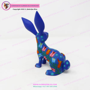 Escultura Artesanal Oaxaqueña, Alebrije Conejo Pascua II - Imagen 3