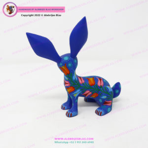 Escultura Artesanal Oaxaqueña, Alebrije Conejo Pascua II - Imagen 4