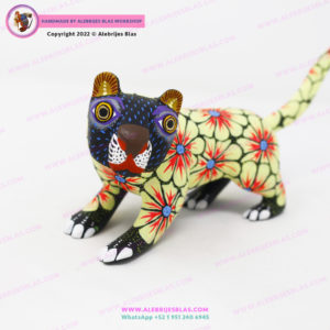 Alebrije Jaguar Floreado - Imagen 4