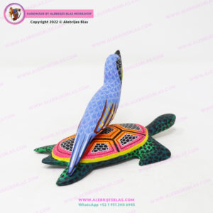 Alebrije Amigos Tortuga y Pájaro Cantor III - Imagen 4