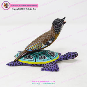 Alebrije Amigos Tortuga y Pájaro Cantor IV - Imagen 5