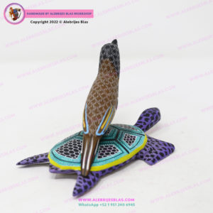 Alebrije Amigos Tortuga y Pájaro Cantor IV - Imagen 4