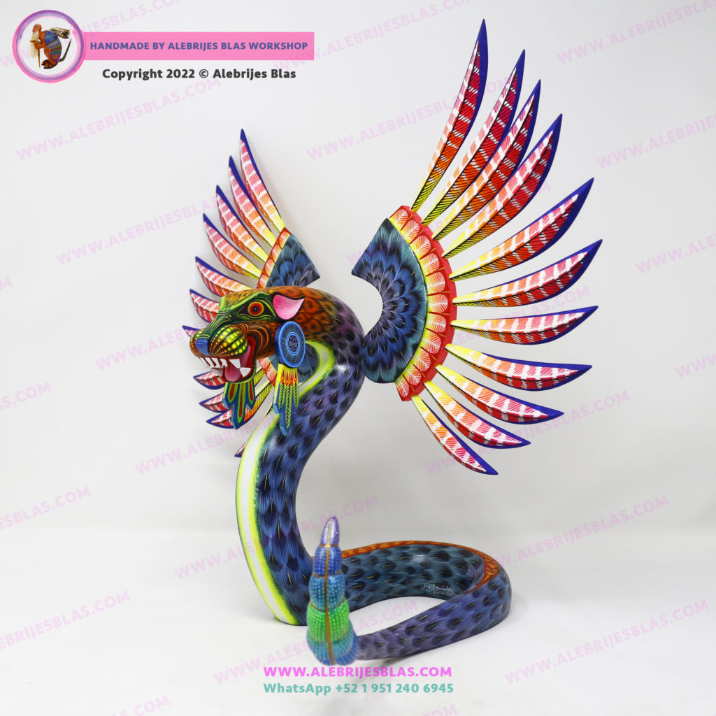 Alebrije Quetzalcóatl, Serpiente Emplumada, Tezcatlipoca I – Alebrijes Blas