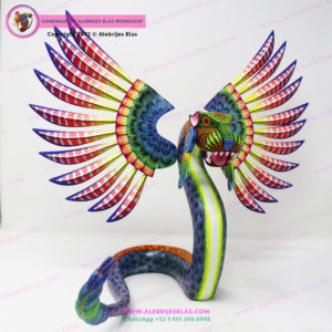 Alebrije Quetzalcóatl, Serpiente Emplumada, Tezcatlipoca II