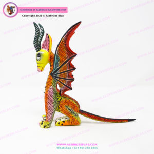Escultura Artesanal de Madera, Alebrije Dragón Inocente 2 - Imagen 5