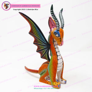 Escultura Artesanal de Madera, Alebrije Dragón Inocente 3
