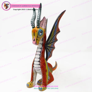 Escultura Artesanal de Madera, Alebrije Dragón Inocente 4