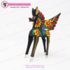 Mexican Folk Art, Kit de 3 Alebrijes Pegaso Floreado