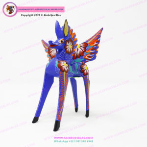 Mexican Folk Art, Kit de 3 Alebrijes Pegaso Floreado - Imagen 5