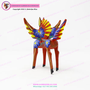 Mexican Folk Art, Kit de 3 Alebrijes Pegaso Floreado - Imagen 10