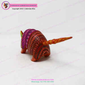 Mexican Folk Art, Alebrije Armadillo Oaxaqueño - Imagen 4