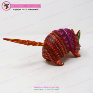 Mexican Folk Art, Alebrije Armadillo Oaxaqueño - Imagen 5