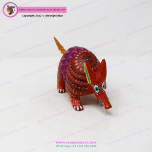 Mexican Folk Art, Alebrije Armadillo Oaxaqueño - Imagen 7