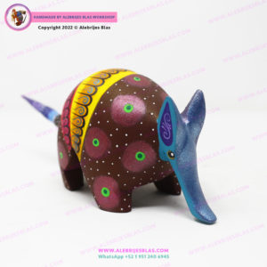 Talla de Madera de Copal, Alebrije Armadillo 7