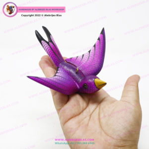 Figura de Madera Artesanal, Alebrije Golondrina Viajera - Imagen 3