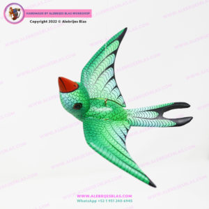 Figura de Madera Artesanal, Alebrije Golondrina Viajera - Imagen 5