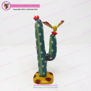 Talla de Madera, Alebrije Cactus con Mariposa III - Imagen 3