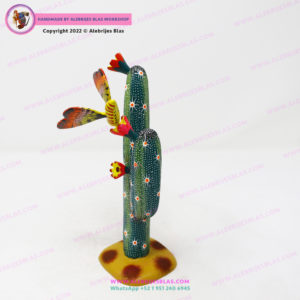 Talla de Madera, Alebrije Cactus con Mariposa III - Imagen 8