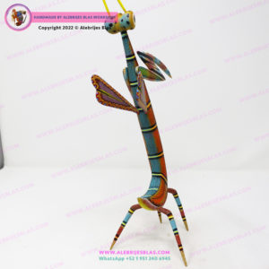 Escultura Artesanal Oaxaqueña, Alebrije Mantis Religiosa II - Imagen 7