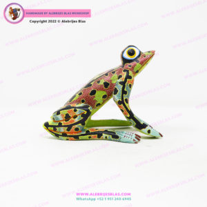 Talla de Madera Alebrije Rana Toro I - Imagen 3