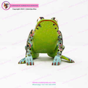 Talla de Madera Alebrije Rana Toro II - Imagen 5