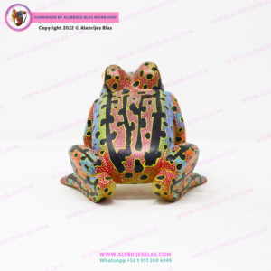 Talla de Madera Alebrije Rana Toro III - Imagen 3