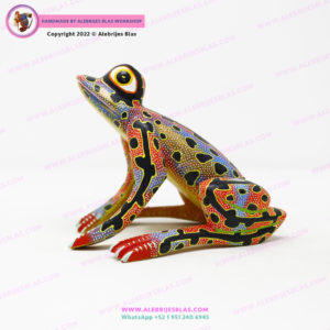 Talla de Madera Alebrije Rana Toro IV - Imagen 4