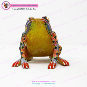 Talla de Madera Alebrije Rana Toro IV - Imagen 5