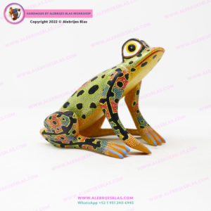 Talla de Madera Alebrije Rana Toro V