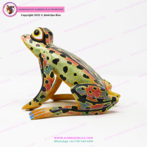 Talla de Madera Alebrije Rana Toro V - Imagen 3