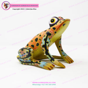 Talla de Madera Alebrije Rana Toro VI