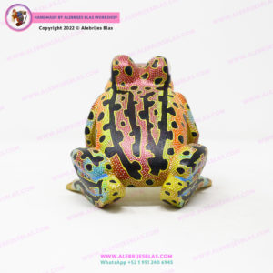 Talla de Madera Alebrije Rana Toro VI - Imagen 3