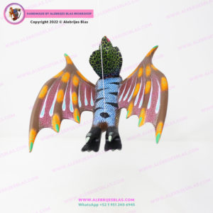 Escultura Artesanal Oaxaqueña, Alebrije Vampiro 1 - Imagen 5