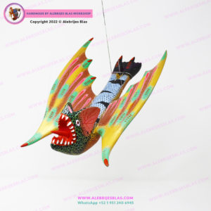 Escultura Artesanal Oaxaqueña, Alebrije Vampiro 3 - Imagen 5