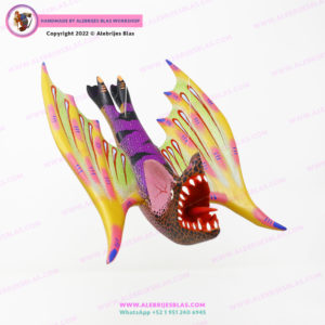 Escultura Artesanal Oaxaqueña, Alebrije Vampiro 7