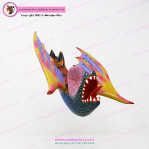 Escultura Artesanal Oaxaqueña, Alebrije Vampiro 8 - Imagen 3