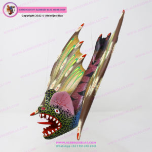 Escultura Artesanal Oaxaqueña, Alebrije Vampiro 9 - Imagen 4
