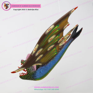 Escultura Artesanal Oaxaqueña, Alebrije Vampiro 9 - Imagen 3