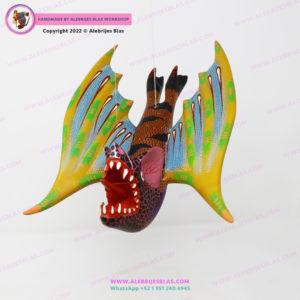 Escultura Artesanal Oaxaqueña, Alebrije Vampiro 10 - Imagen 4