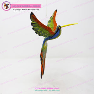 Figura Tallada y Pintada a Mano, Alebrije Colibrí II - Imagen 6
