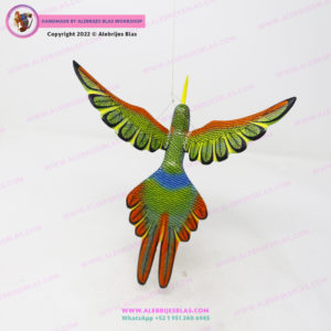 Figura Tallada y Pintada a Mano, Alebrije Colibrí II - Imagen 3