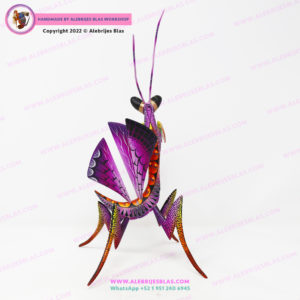 Alebrije Mantis Religiosa 3,  Escultura Artesanal Oaxaqueña Hecho a Mano - Imagen 4